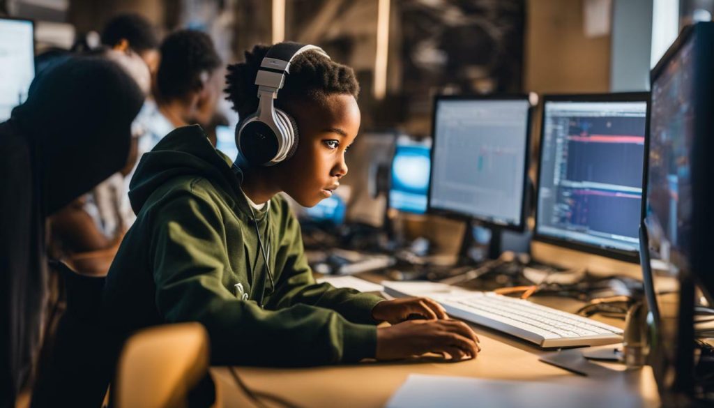 young student using AI tools young student using AI tools